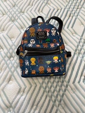 Loungefly Navy Star Wars Character Mini Backpack